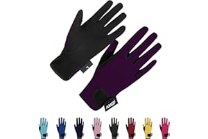 Amoy Kids Horse Riding Gloves Breathable Children Equestrian Horseback Anti-Slipping Boys & Girls Youth Outdoor Biking Cycling Sport Mitts