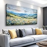 PHAOHUAXM Large Canvas Wall Art Decor For Living Room Wall Decor For Bedroom Field Scenery Watercolour Wall Painting Room Office Decorations Printing Artwork Picture Home Decoration Mural 30x60 In