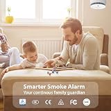 WISUALARM Smoke Alarm 10-Year Battery EN14604 Cert Fire Alarm with Test Silence view 2