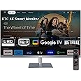 KTC 32 Inch 4K Smart Monitor, Google TV System UHD (3840x 2160) Smart TV with Speakers, Netflix Licensed, Type-C 65W PD, WirelessDisplay, HDR, Bluetooth, Hey Google Voice Remot, VESA Support, A32Q8