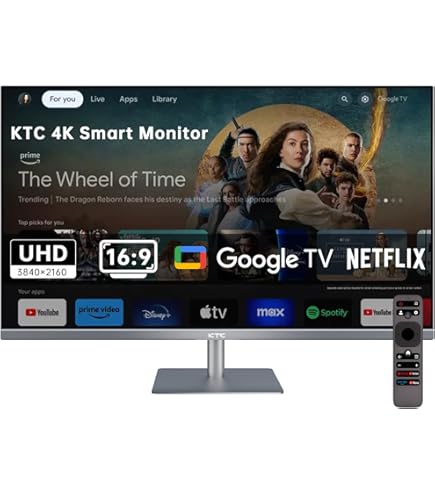 Amazon.com: KTC 32 Inch 4K Smart Monitor, Google System UHD (3840x