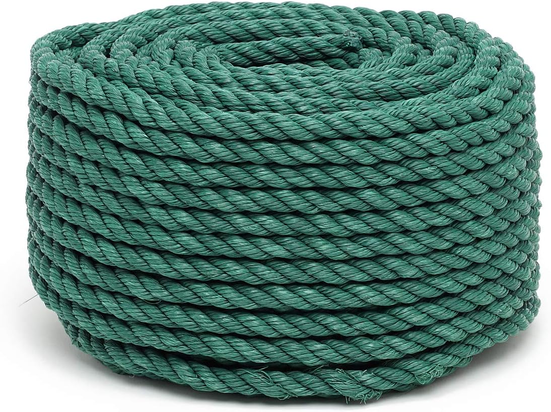 Flandria 20023 Polypropylene Rope Diameter 12 mm x 50 m, Green, 50 mètres