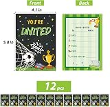 BETESSIN 20 Pcs Football Party Invitations Kids Birthday Invites Boys Girls view 2