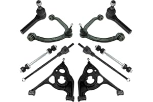 TRQ Front Steering & Suspension Kit Control Arm with Ball Joint Sway Bar Stabilizer Link Tie Rod Compatible with 2003-2019 Chevrolet Express 2500 Express 3500 GMC Savana 2500 Savana 3500