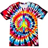 Harycnct Little Kids Tie Dye Shirt Size 4-10 Boys' Girls' Hippies Senior Tie-Dye Tee Tshirt