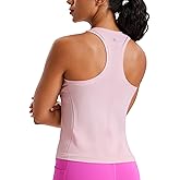 CRZ YOGA Seamless Workout Tank Tops for Women - Athletic Running Gym Sleeveless Shirts Crewneck Racerback Breathable
