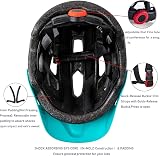SIFVO Kids Bike Helmet with Visor 5-14 Adjustable Lightweight 50-57cm view 4