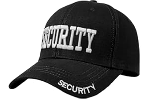 ForFine Security Hat Security Guard Hats Adjustable Size Embroidery Baseball Cap Hat Secret Service Cosplay Spy FBI Accessory