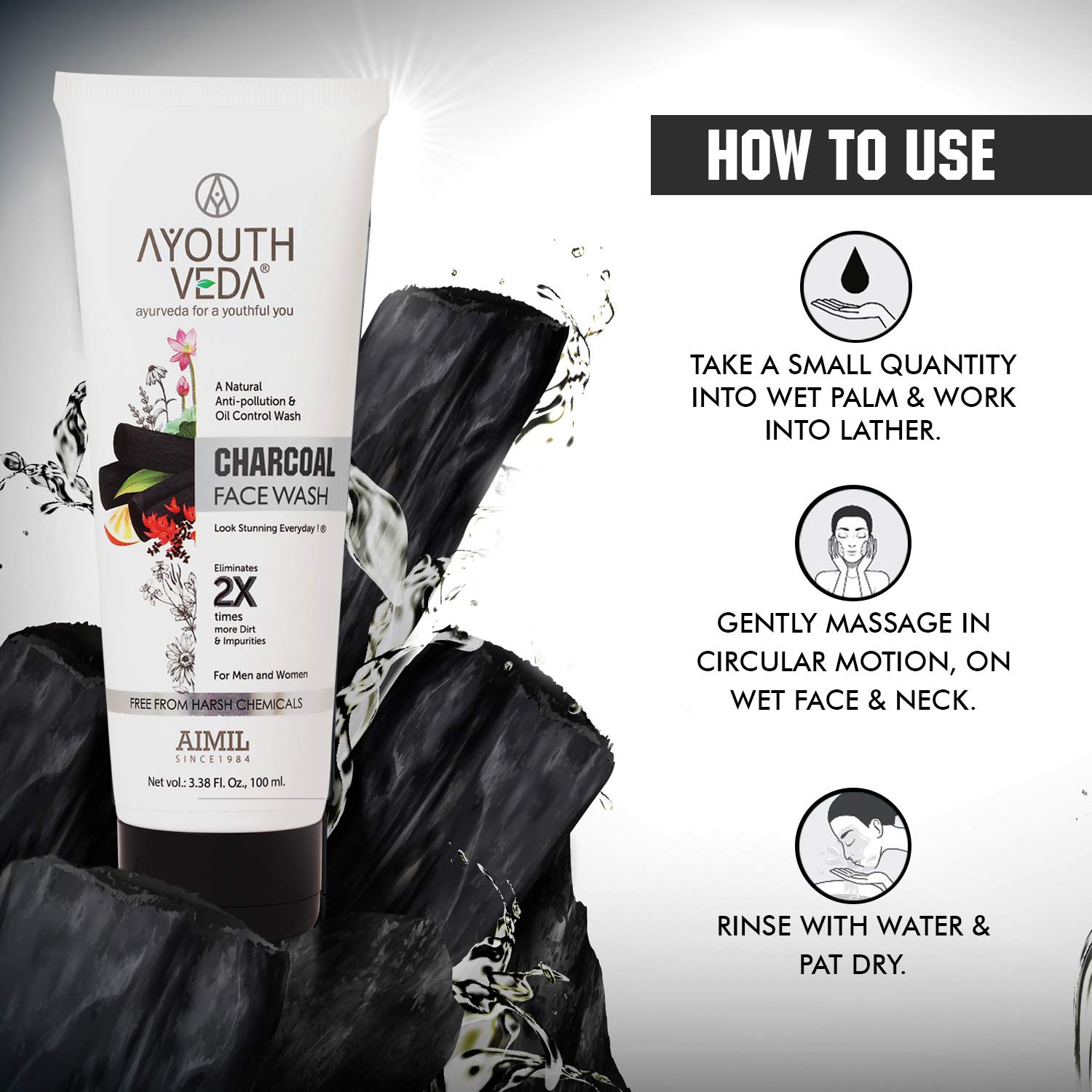 ayouthveda charcoal face wash