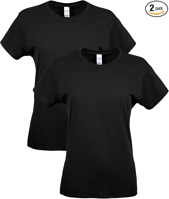 Amazon Gildan レディース ソフトスタイル コットン Tシャツ スタイル Gl 2枚パック Tシャツ カットソー 通販