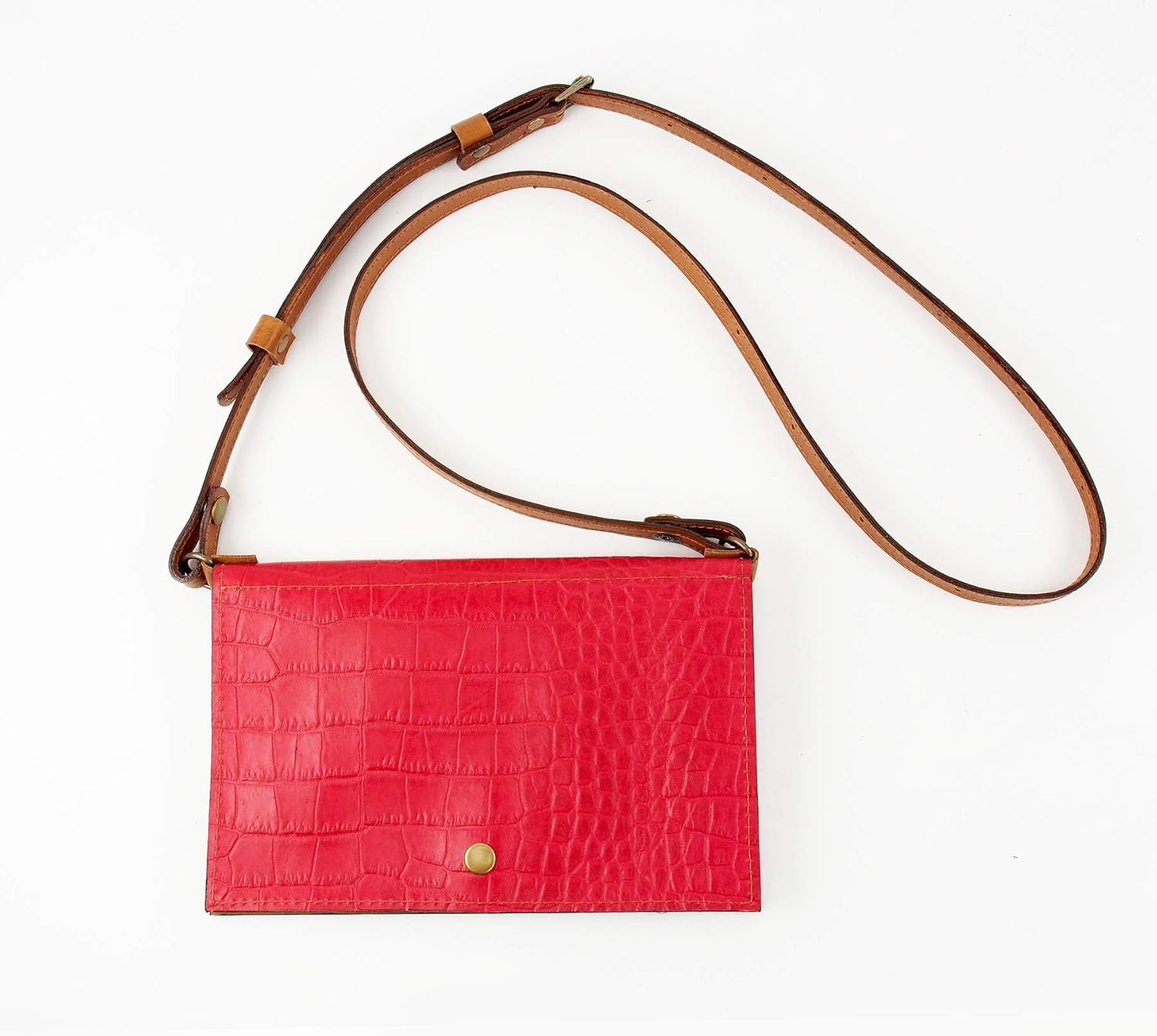 red croc purse
