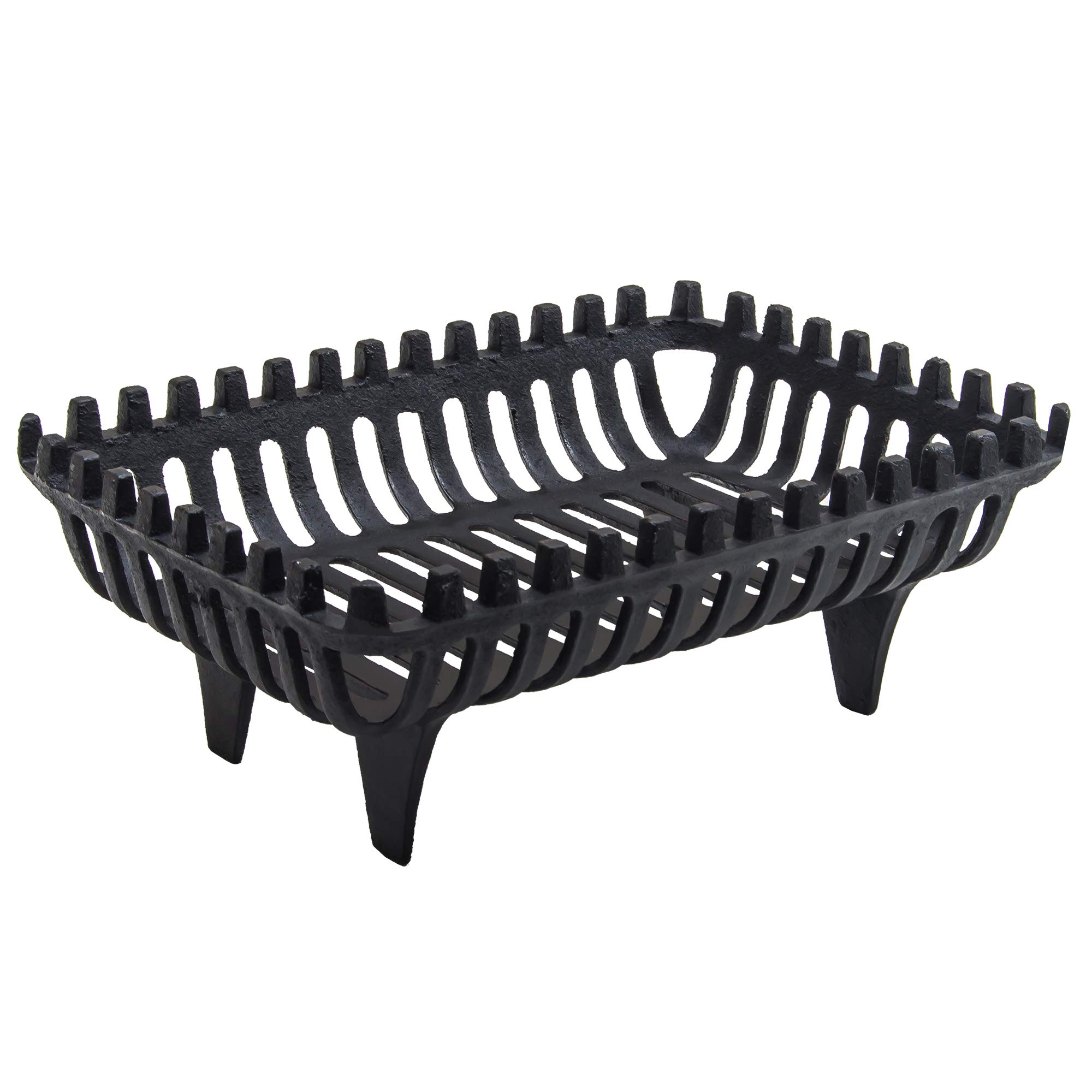 Fire Vida Log Basket Grate Storage Fireside Wood Large Black Heavy Cast Iron