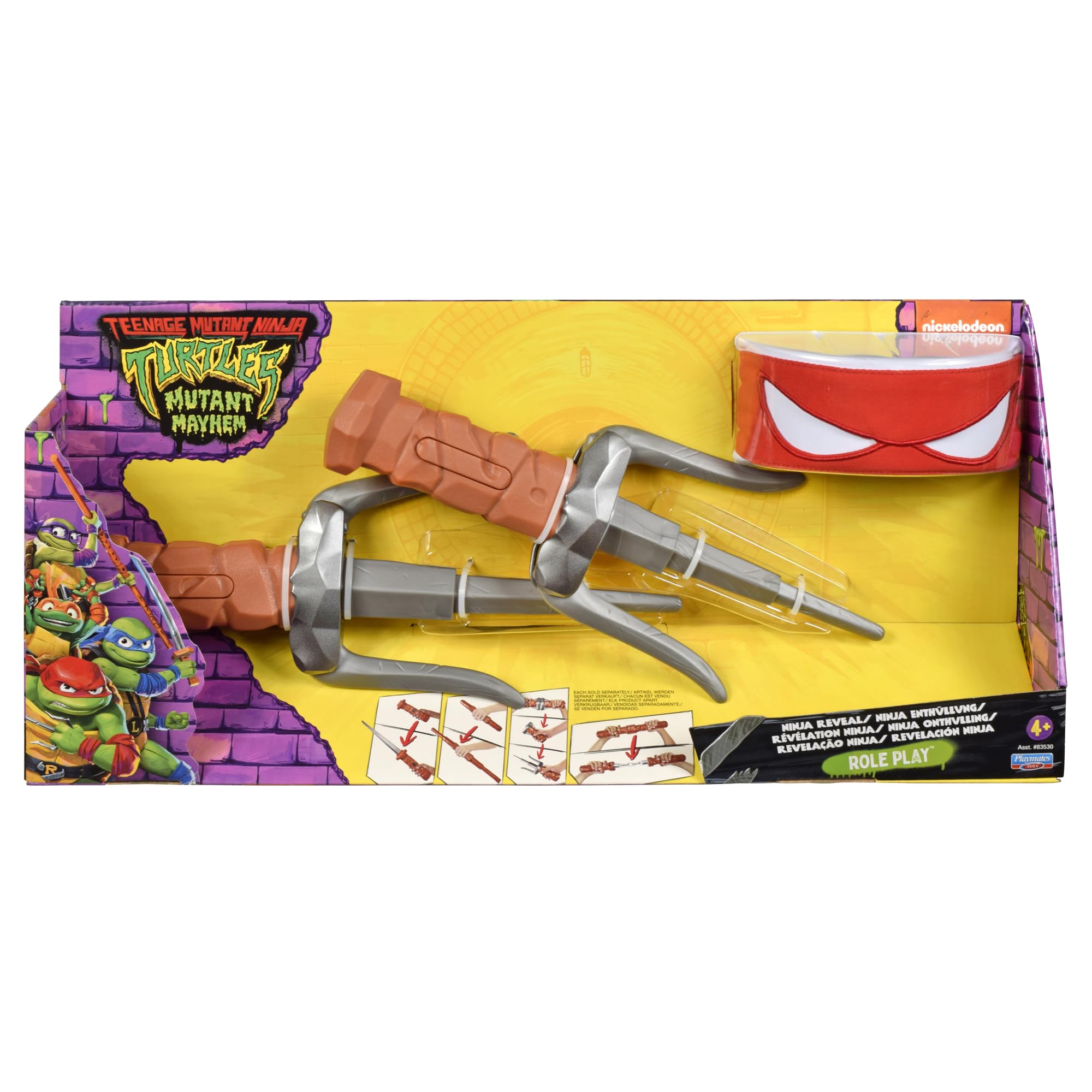 Teenage Mutant Ninja Turtles: Mutant Mayhem Raphael Sai's Basic Role Play Set. Ideal present for boys 4 to 7 years and TMNT fans!