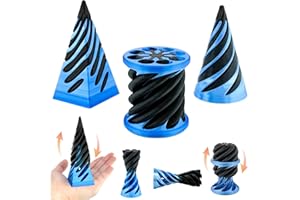 LYZBBSOY 3 Packs Impossible Cone,Spiral Cone Fidget Toy Impossible Pyramid Passthrough Toy,3D Printed Spiral Cone Fidget Toy,Mini Vortex Thread Illusion Desktop Deco Souvenir Gift for Anxiety Relaxing