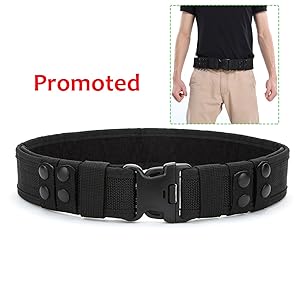 YAHILL Security Tactical Belt Combat Gear Adjustable Heavy Duty Police Military Equipment Accessories for Sports Outdoor