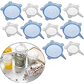 Adpartner Silicone Stretch Lids Pet Food Can Covers (10-Pack, 2.6in+3.74in), Reusable BPA-free Storage Covers for Soda/Beer Cans, Regular and Wide Mouth Mason Jars, Perfect fit for 2.4 to 4.3 Inches