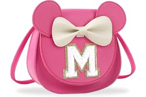 IQIMOTT Toddler Purse Girl Wallet for 2-10 Year Old Birthday Gift, Personalized Kids Little Mouse Ear Bow Crossbody Shoulder Purse