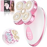 Electric Razors for Women - Upgraded Magnetic Electric Shaver for Women, Cordless Painless Hair Remover for Legs Bikini Face, Lady Trimmer for Sensitive Skin, Detachable and Waterproof, Pink