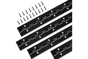 EUSTREER 4 Pcs 12 Inch 304 Piano Hinge - Heavy Duty Piano Hinges for Strength and Durability