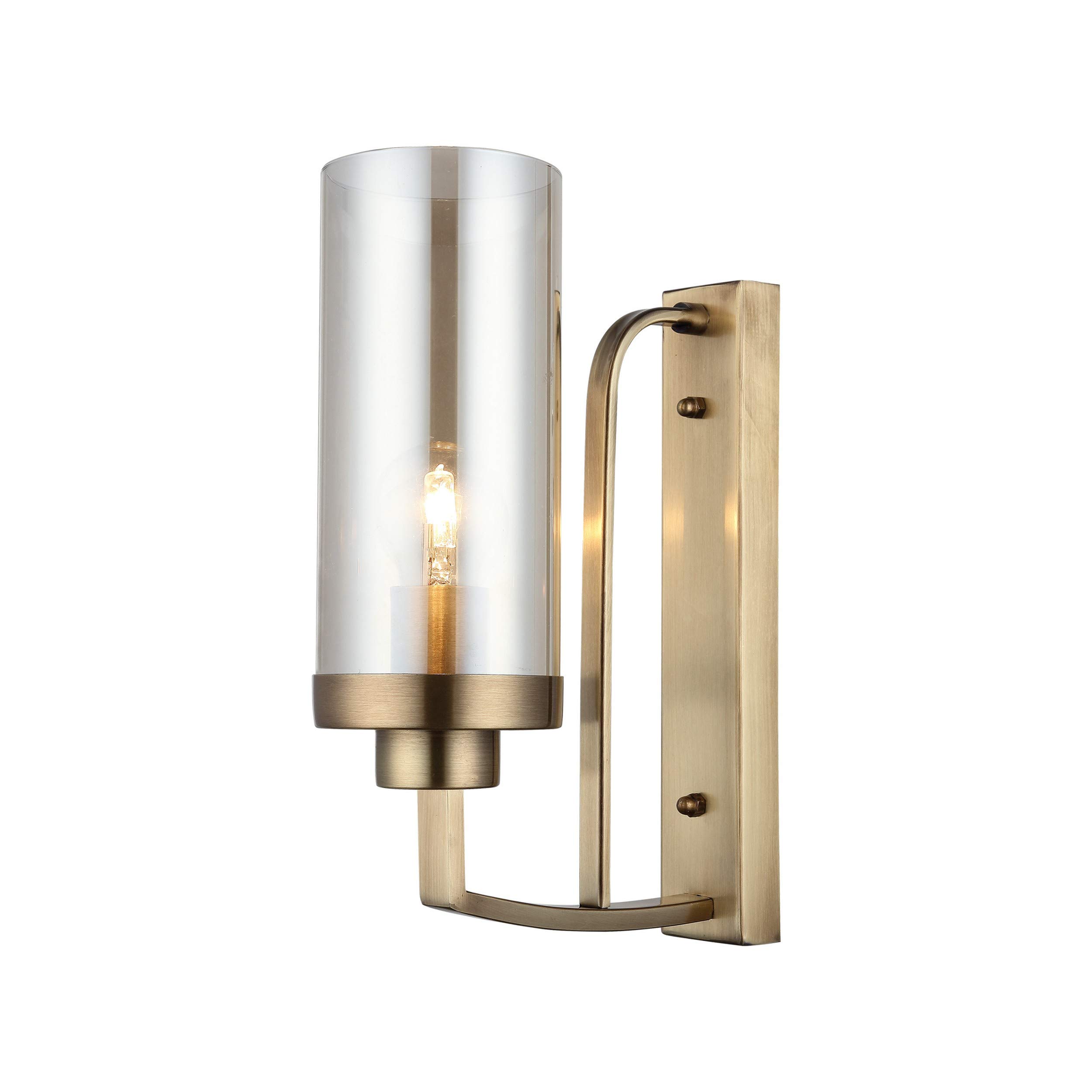 Homemania Wall Light, Metal Glass, Gold