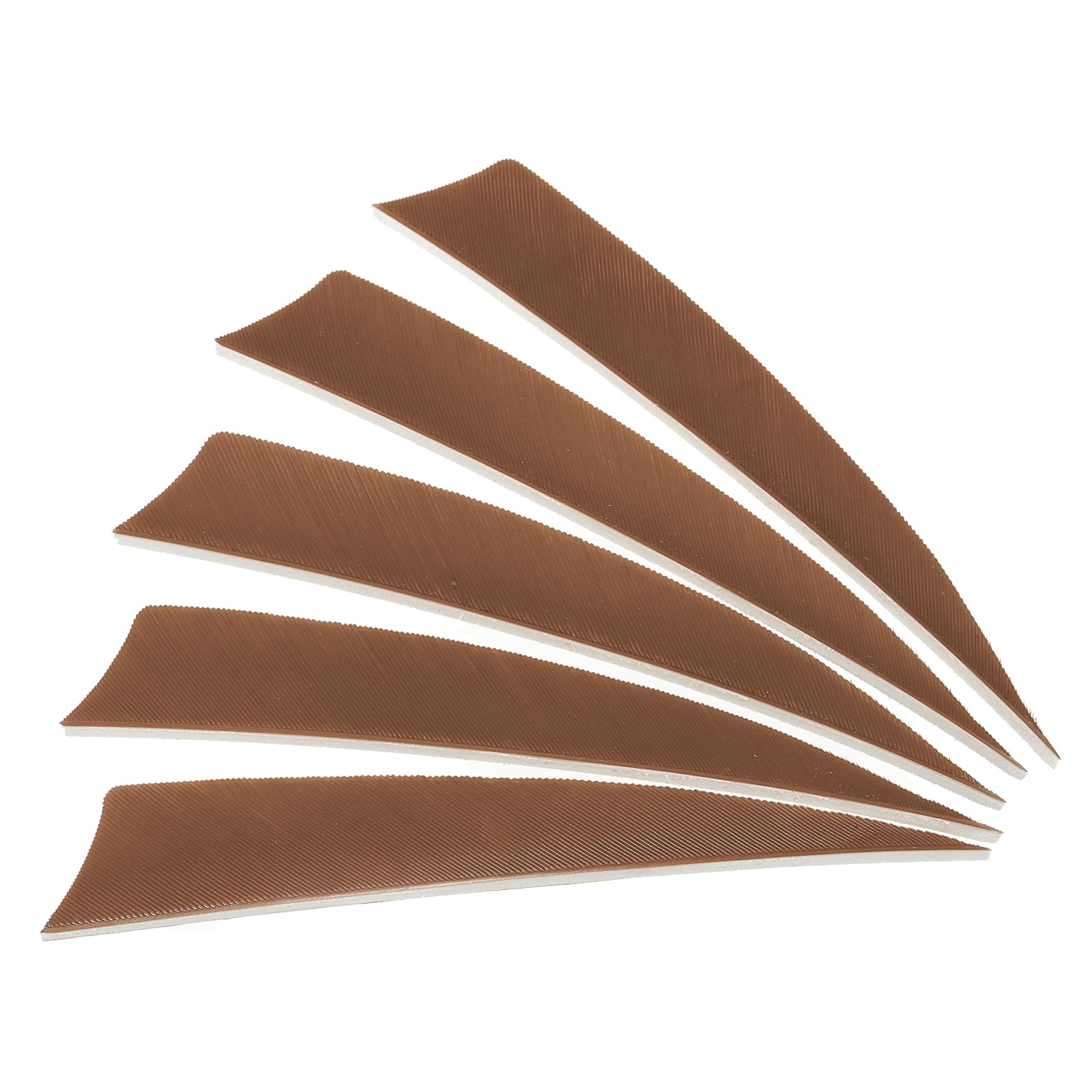 PATIKIL Arrows Vanes 50 Pack 4 Inch Arrow Turkey Feather Fletch Left Wing Fletching Brown for DIY Target Shooting