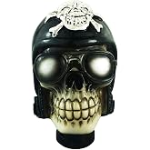 Abfer Manual Knob Shifter Skull Gear Shift Stick Car Shifting Knobs Pirate Style Fit Most Motor Vehicles (Black Glasses)