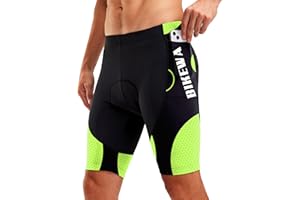 Bikewa Men's Bike Shorts 4D Padded Biking Road Cycling Bicycle Pants Biker Shorts for Men Zipper Pockets