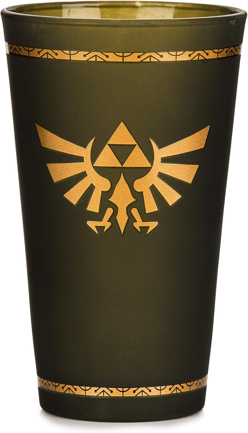Paladone Hyrule Crest Glass, The Legend of Zelda Tumbler 450 ml, Zelda Hyrule Crest Glass, Green - Image 4