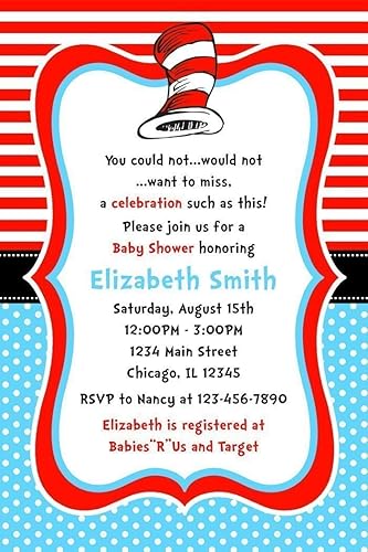 Cat In The Hat Baby Shower Invitations Baby Shower Invitations Cat In The Hat Baby Shower Invitations Baby Shower Invitations