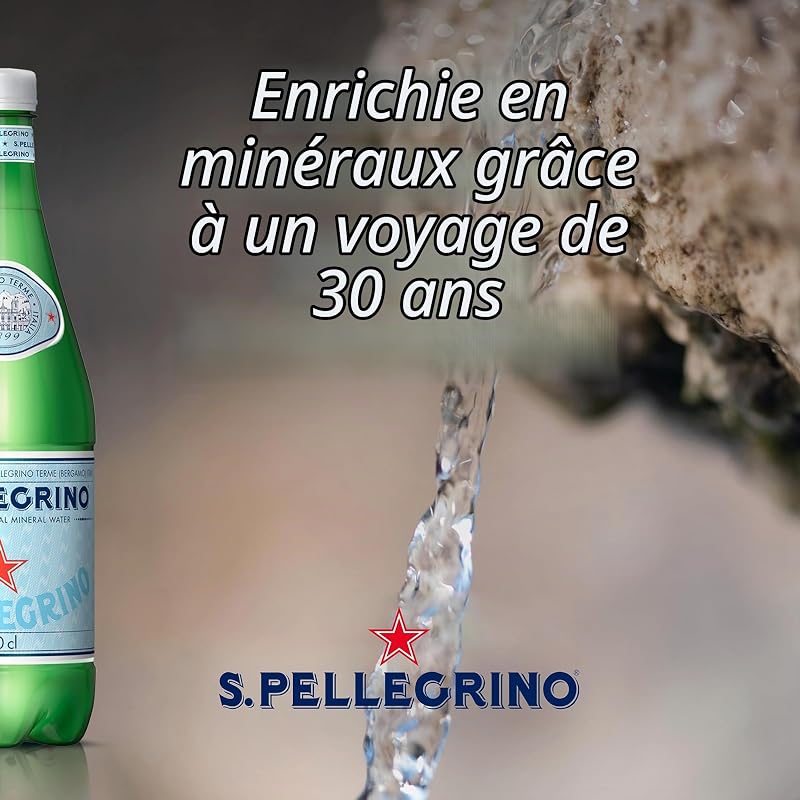 – Lot de 6 bouteilles d’au pétillante, 1 L