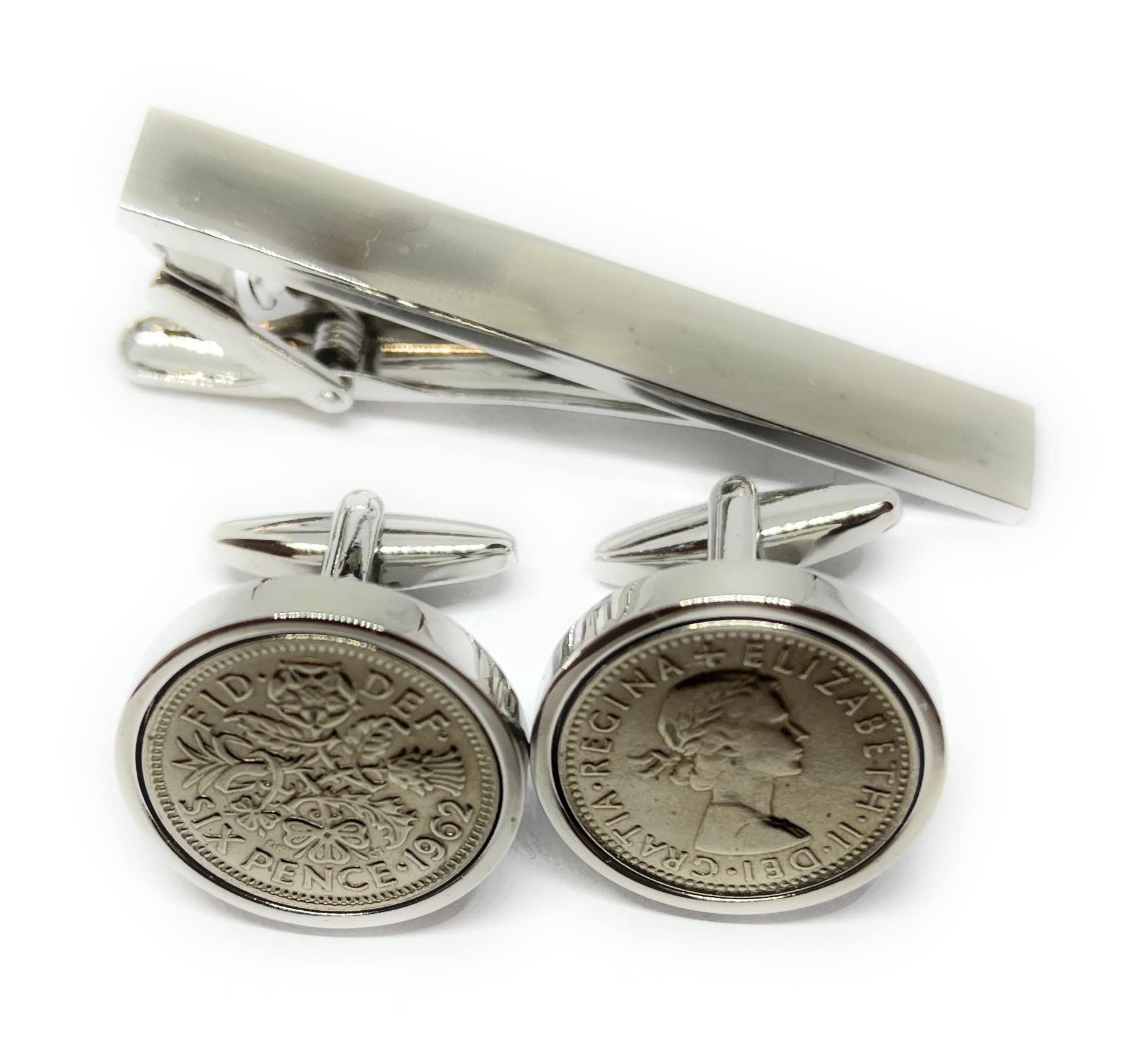 Luxury 1947 Original Lucky Sixpence 6d birthday/Anniversary Cufflinks ideal for a 78th birthday HT SLV