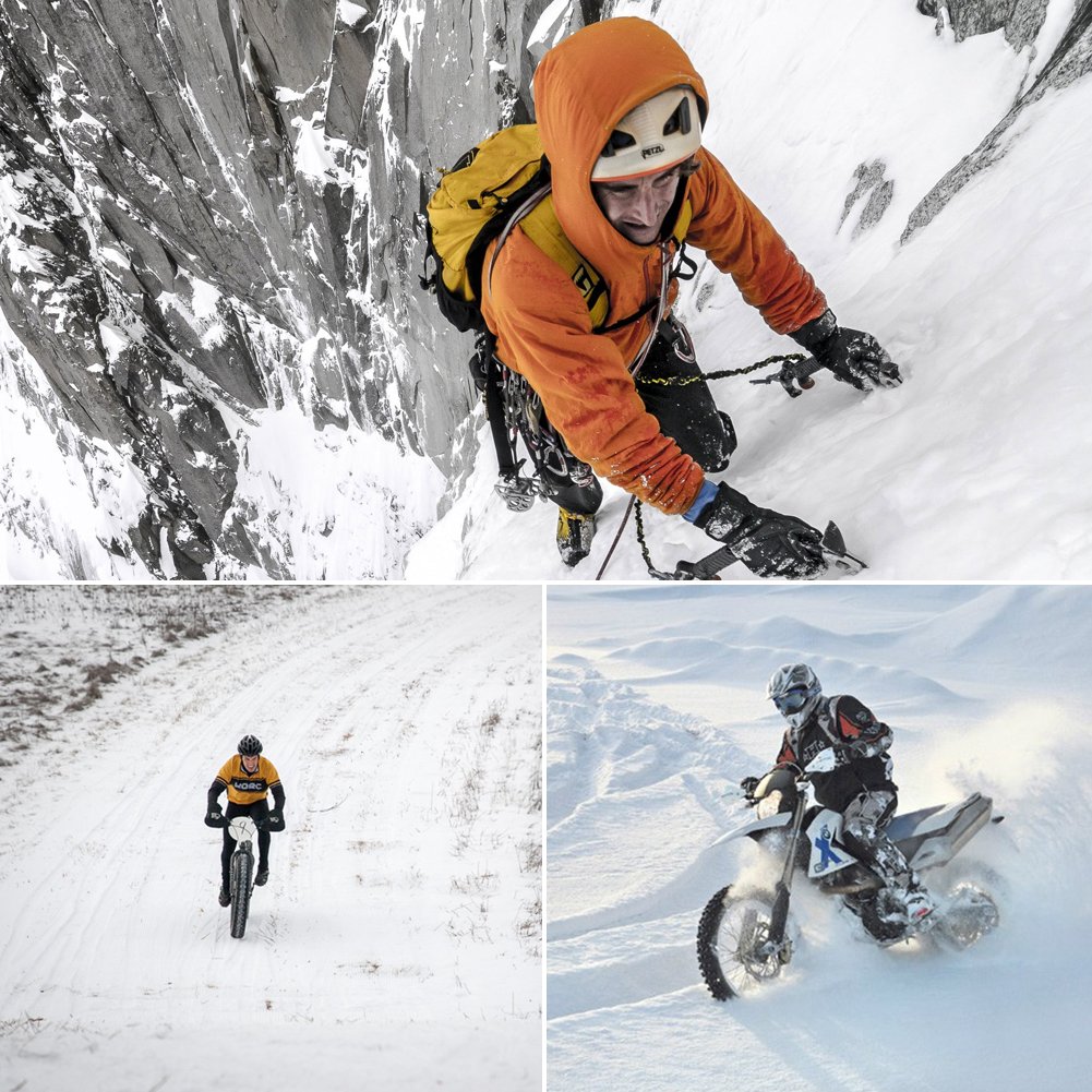 Vbiger Thick Warm Touch Screen Texting Gloves Cold Weather Gloves Cycling Gloves for Men & Women (New Grey, XL)