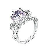 TenFit Rings 3CT Clear CZ Diamond Rings for Women