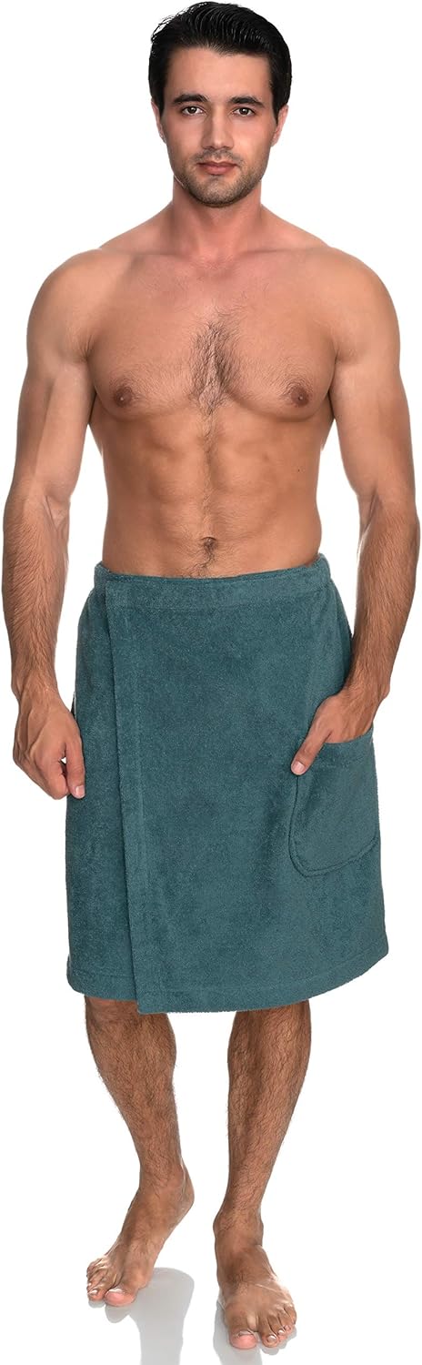 TowelSelections Toalla envolvente para hombre, ducha y baño, de rizo
