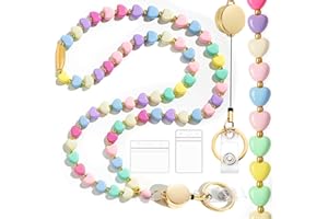 Toykee Lanyards for Id Badges and Keys for Women Teacher - Colorful Beaded Card Holders