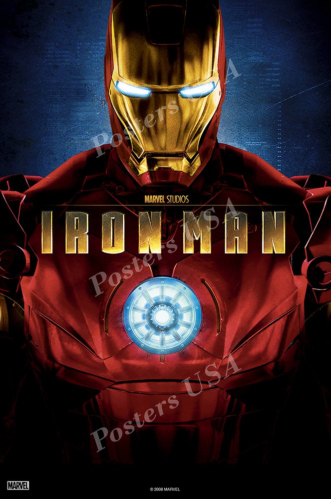 Posters USA Marvel Iron Man Original Movie Poster GLOSSY FINISH - FIL285 (24" x 36" (61cm x 91.5cm))