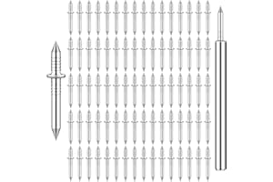 Etauwe 100 PCS Double-Headed Skirting Nails - Invisible Solid Wood Baseboard Fasteners with Sleeve Tool (Seamless Finishing)