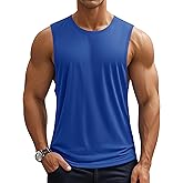 MAGCOMSEN Men's Workout Tank Tops Quick Dry Lightweight Sleeveless Shirts Gym Bodybuilding Muscle Tee Shirt
