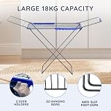 CUQOO Premium Foldable Clothes Airer 22 Bars Stainless Steel Drying Rack view 6