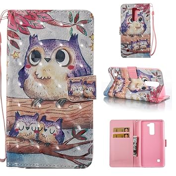 SATURCASE LG Stylus 2 / Stylo 2 Hülle, Schönes 3D Muster PU Lederhülle Magnetverschluss Flip Brieftasche Schutzhülle Handy Ta