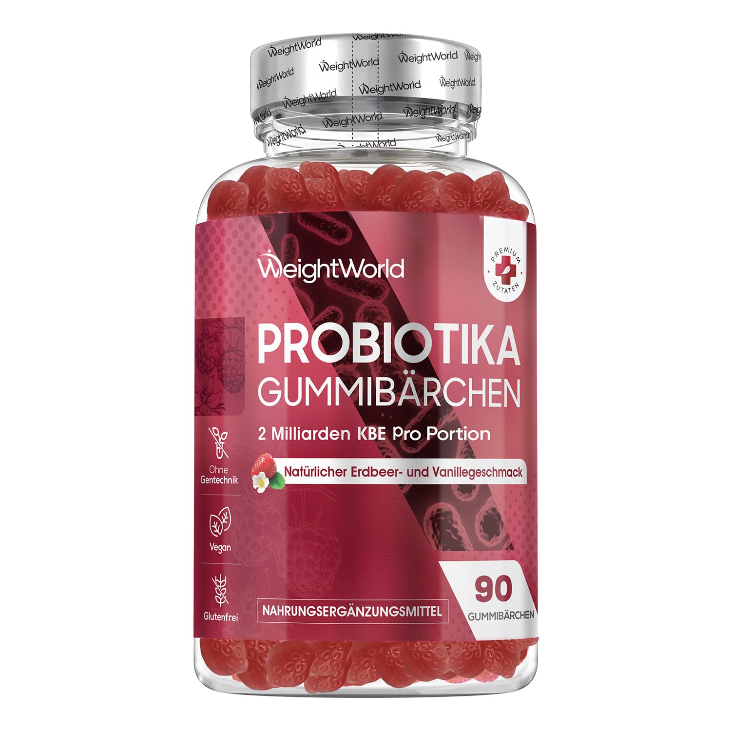 WeightWorld Probiotika Gummibärchen mit Inulin - 90 vegane Gummies