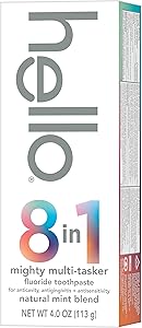 hello Mighty Multitasker Fluoride Toothpaste, 8-in-1 Toothpaste with Minty Flavor, Anticavity, Antigingivitis, Antisensitivit