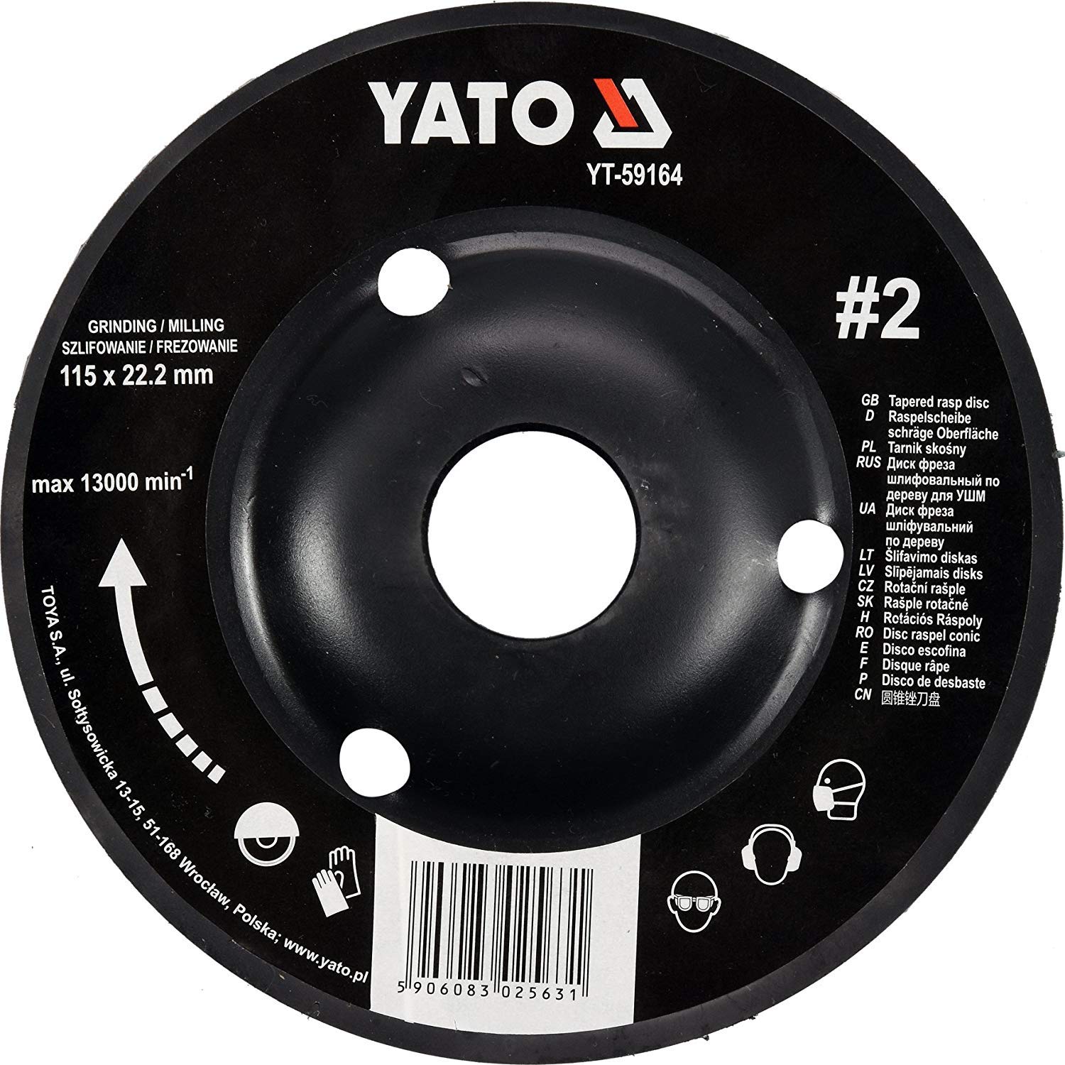 Yato Professional Rasp Disc for Angle Grinder Selection 115 mm 125 mm Wood Disc Wood Flex Wood Art (115 mm No. 2).
