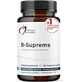 Designs for Health Methylated Vitamin B Complex - Vitamin B Supplements with B12 Vitamins, B1, B3, Niacin, B6, Folate & Biotin - Supports Metabolic and Heart Health, Mood & Energy* (120 Capsules)