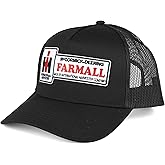 Case IH Black McCormick Deering Farmall Logo Mesh Back Trucker Hat FIH5BM