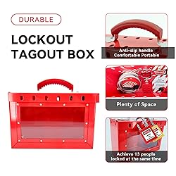 BULANGDI Lockout Tagout Box Kit with 6 Loto Locks