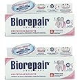 Biorepair: "Protezione Gengive" (Gum Protection) Toothpaste with microRepair * 2.5 Fluid Ounce (75ml) Tube (Pack of 2) * [ Italian Import ]