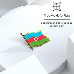 Azerbaijan Flag Lapel Pin - Enamel Metal National