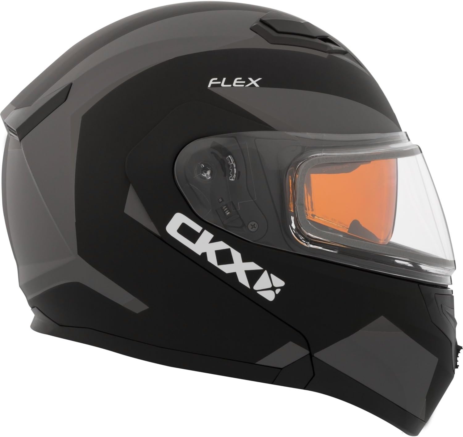Snowmobile Helmet Modular Flip Up CKX Flex RSV Control Grey Black Mat 2XLarge XX-Large