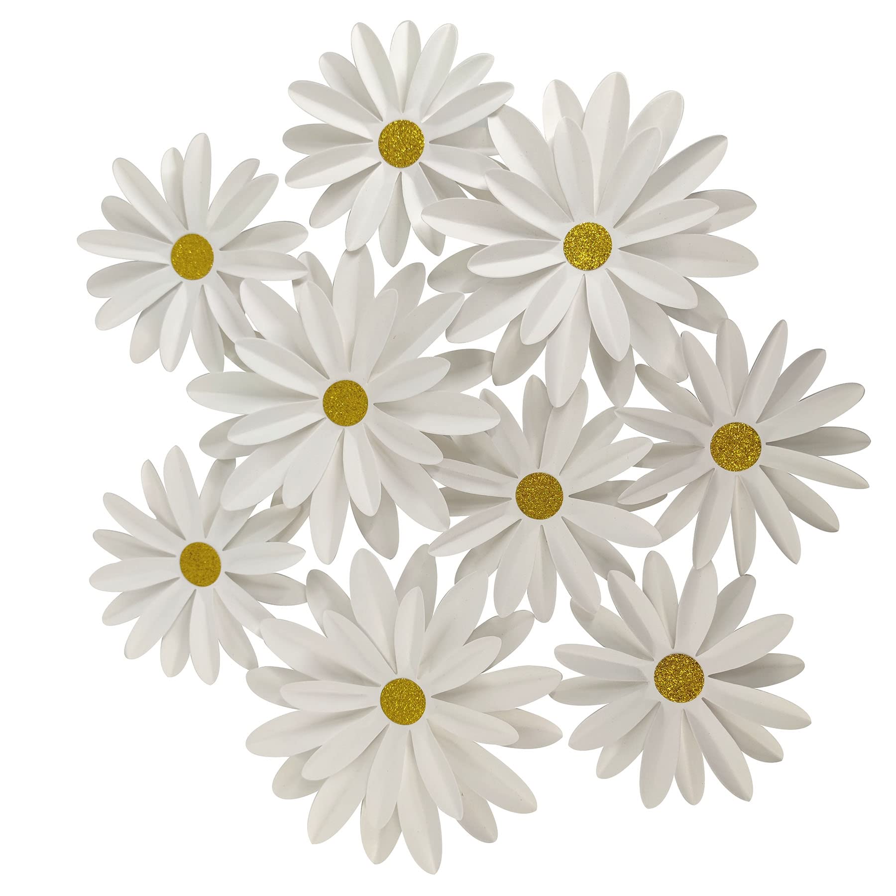 Photo 1 of Mybbshower Paper Daisy Flower for Party Decor DIY Floral Photo Backdrop Baby Shower Birthday Home Decorations Pack of 9 (White)